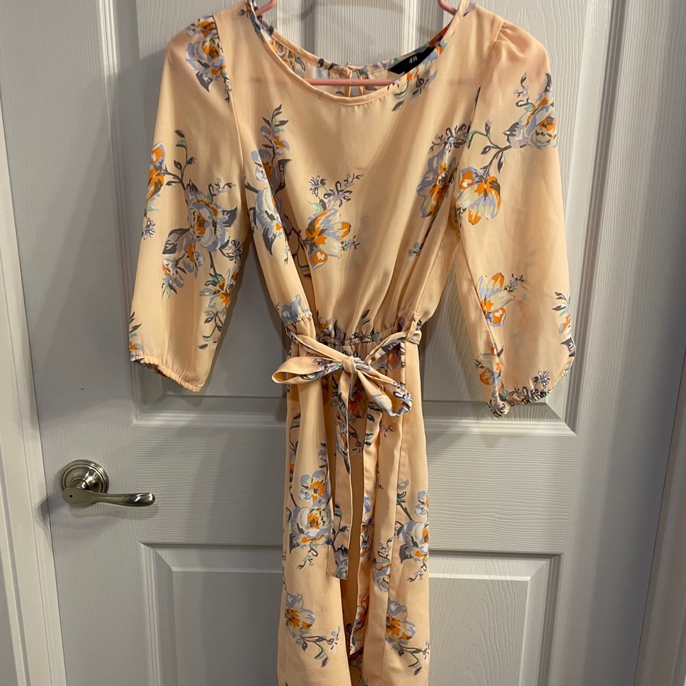 H&M Peach Floral Dress